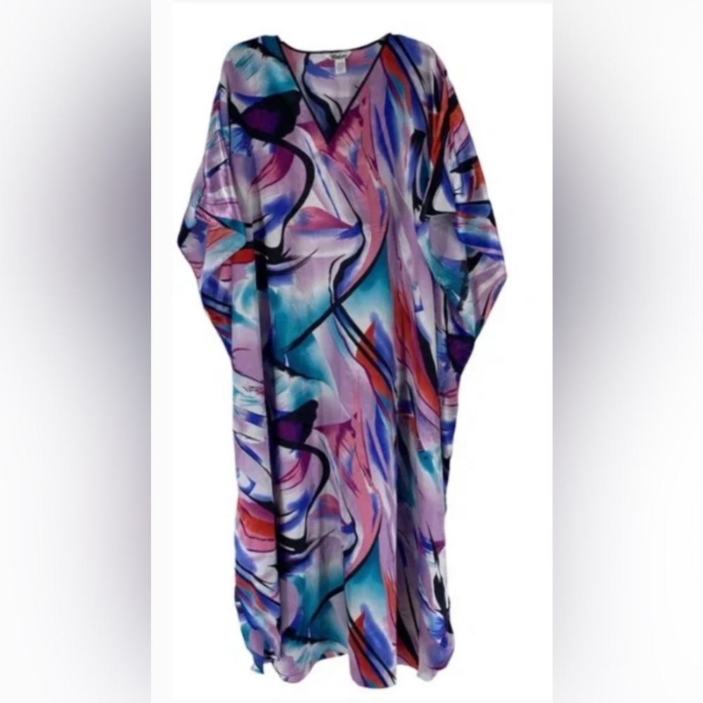 Kaftan maxi watercolor winlar cover up dress